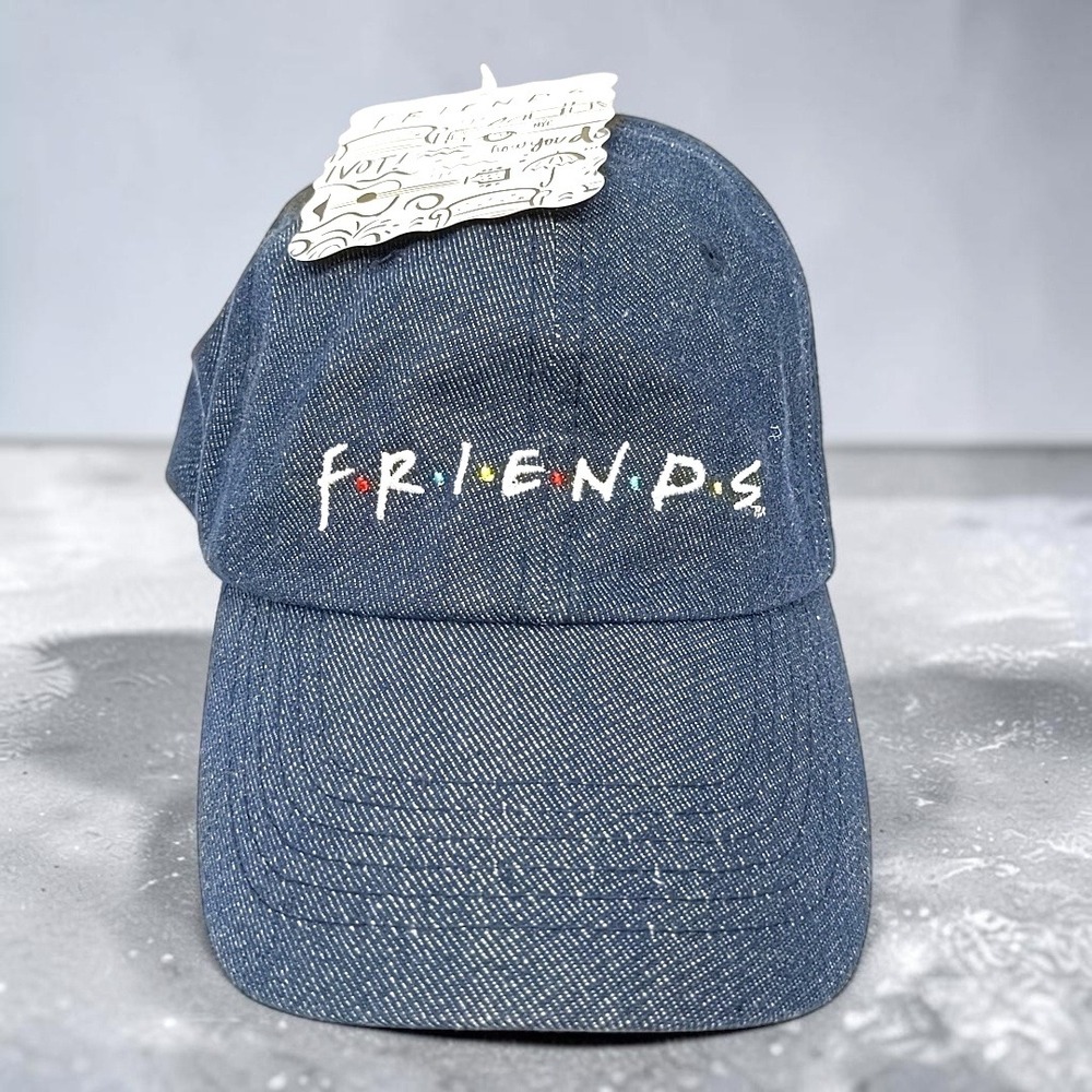 Friends TV Show Denim Baseball Cap Hat CultureFly 2020 Blue Adjustable NWT New - Picture 2 of 11
